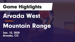 Arvada West  vs Mountain Range  Game Highlights - Jan. 13, 2020
