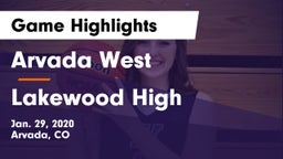 Arvada West  vs Lakewood  High Game Highlights - Jan. 29, 2020
