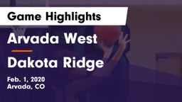 Arvada West  vs Dakota Ridge  Game Highlights - Feb. 1, 2020