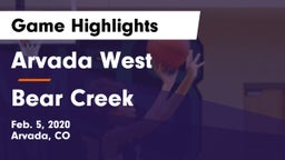 Arvada West  vs Bear Creek  Game Highlights - Feb. 5, 2020