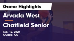 Arvada West  vs Chatfield Senior  Game Highlights - Feb. 12, 2020
