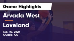 Arvada West  vs Loveland  Game Highlights - Feb. 25, 2020