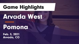 Arvada West  vs Pomona Game Highlights - Feb. 3, 2021