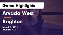 Arvada West  vs Brighton  Game Highlights - March 2, 2021