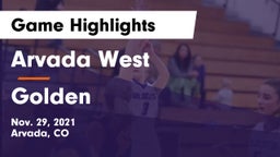 Arvada West  vs Golden  Game Highlights - Nov. 29, 2021