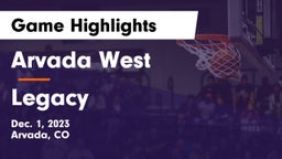 Arvada West  vs Legacy Game Highlights - Dec. 1, 2023