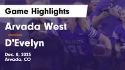 Arvada West  vs D'Evelyn  Game Highlights - Dec. 8, 2023