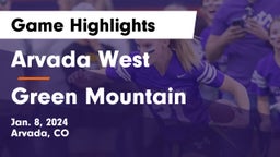 Arvada West  vs Green Mountain  Game Highlights - Jan. 8, 2024