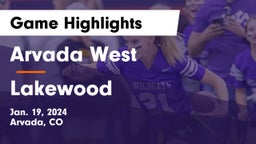 Arvada West  vs Lakewood  Game Highlights - Jan. 19, 2024
