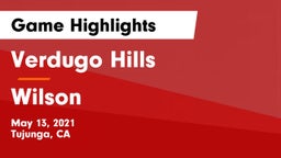 Verdugo Hills  vs Wilson  Game Highlights - May 13, 2021