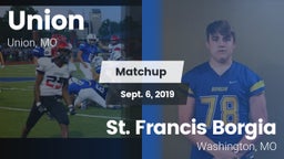 Matchup: Union vs. St. Francis Borgia  2019