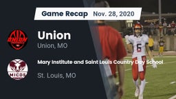 Recap: Union  vs. Mary Institute and Saint Louis Country Day School 2020