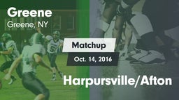 Matchup: Greene  vs. Harpursville/Afton 2016