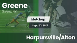 Matchup: Greene  vs. Harpursville/Afton 2017