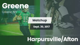 Matchup: Greene  vs. Harpursville/Afton 2017