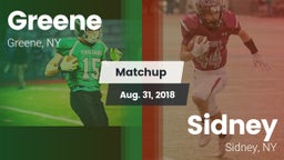 Matchup: Greene  vs. Sidney  2018