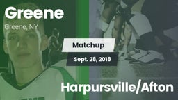 Matchup: Greene  vs. Harpursville/Afton 2018