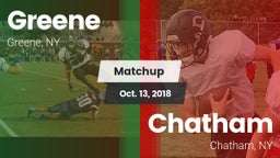 Matchup: Greene  vs. Chatham  2018