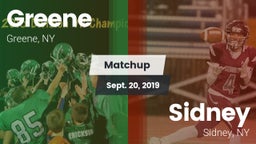 Matchup: Greene  vs. Sidney  2019