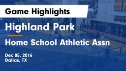 Highland Park  vs Home School Athletic Assn Game Highlights - Dec 05, 2016