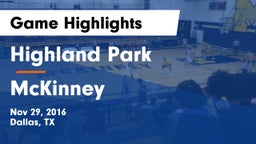 Highland Park  vs McKinney  Game Highlights - Nov 29, 2016