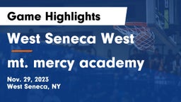 West Seneca West  vs mt. mercy academy Game Highlights - Nov. 29, 2023
