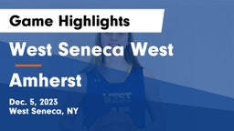 West Seneca West  vs Amherst  Game Highlights - Dec. 5, 2023