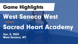 West Seneca West  vs Sacred Heart Academy Game Highlights - Jan. 8, 2024