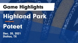 Highland Park  vs Poteet  Game Highlights - Dec. 20, 2021