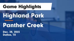 Highland Park  vs Panther Creek  Game Highlights - Dec. 28, 2023