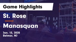 St. Rose  vs Manasquan  Game Highlights - Jan. 13, 2020