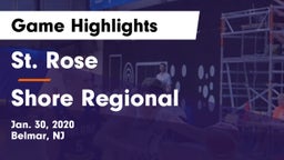 St. Rose  vs Shore Regional  Game Highlights - Jan. 30, 2020