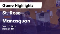 St. Rose  vs Manasquan  Game Highlights - Jan. 27, 2021