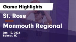 St. Rose  vs Monmouth Regional  Game Highlights - Jan. 10, 2022
