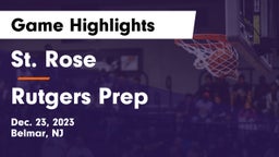 St. Rose  vs Rutgers Prep  Game Highlights - Dec. 23, 2023