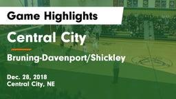 Central City  vs Bruning-Davenport/Shickley  Game Highlights - Dec. 28, 2018