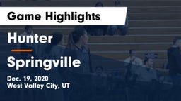 Hunter  vs Springville  Game Highlights - Dec. 19, 2020