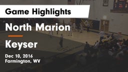 North Marion  vs Keyser Game Highlights - Dec 10, 2016