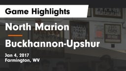 North Marion  vs Buckhannon-Upshur  Game Highlights - Jan 4, 2017