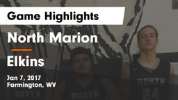 North Marion  vs Elkins  Game Highlights - Jan 7, 2017