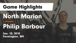 North Marion  vs Philip Barbour  Game Highlights - Jan. 10, 2018