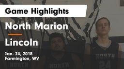 North Marion  vs Lincoln  Game Highlights - Jan. 24, 2018