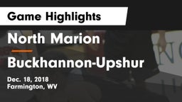 North Marion  vs Buckhannon-Upshur Game Highlights - Dec. 18, 2018