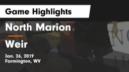 North Marion  vs Weir  Game Highlights - Jan. 26, 2019