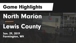 North Marion  vs Lewis County Game Highlights - Jan. 29, 2019