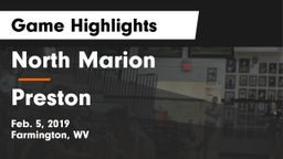 North Marion  vs Preston  Game Highlights - Feb. 5, 2019