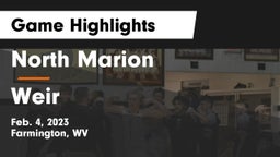 North Marion  vs Weir  Game Highlights - Feb. 4, 2023