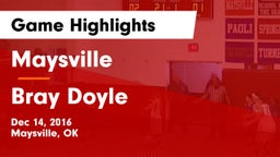 Maysville  vs Bray Doyle Game Highlights - Dec 14, 2016