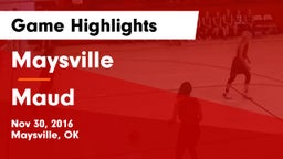 Maysville  vs Maud Game Highlights - Nov 30, 2016