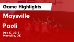 Maysville  vs Paoli  Game Highlights - Dec 17, 2016